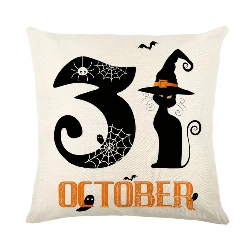4pcs, Halloween Pillow Covers 17.71”x17.71” Set Of 4,‎ Trick Or Treat Decorative